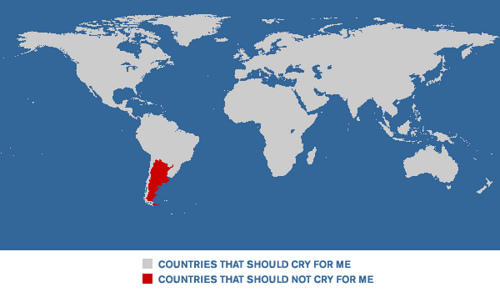Countries that should cry for me
