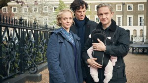 Sherlock looks like he doesn't even recognize that thing strapped to John.