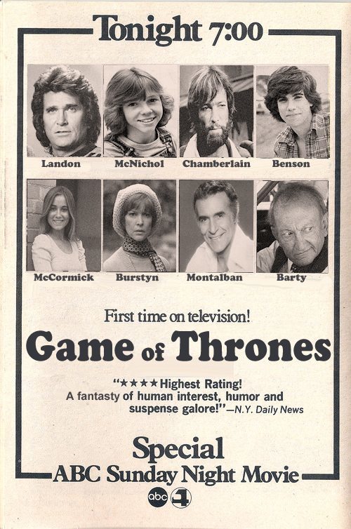 Game of Thrones as a 70s TV Movie